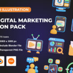 Digital Marketing 3D Icon Pack