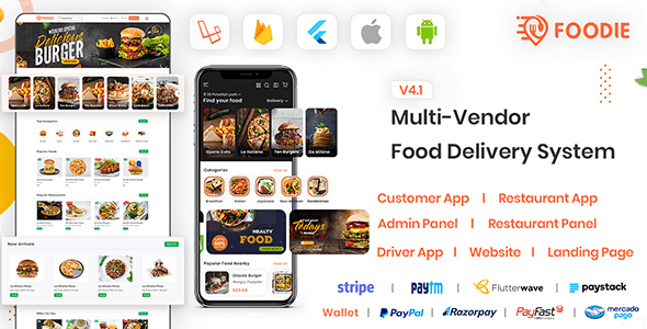 دانلود سورس اپلیکیشن فلاتر iOS و اندروید Foodie