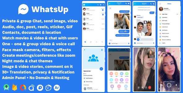 دانلود سورس اپلیکیشن پیام رسان اندروید WhatsUp