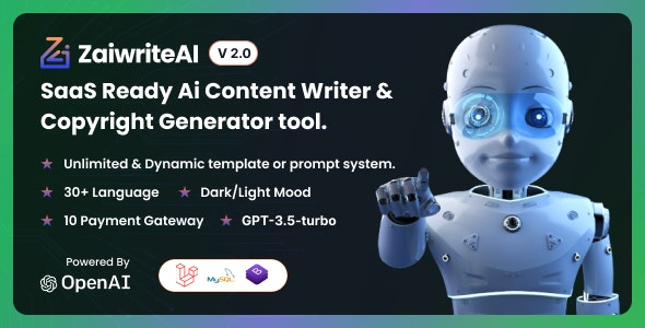 دانلود اسکریپت هوش مصنوعی تولید محتوا ZaiwriteAI