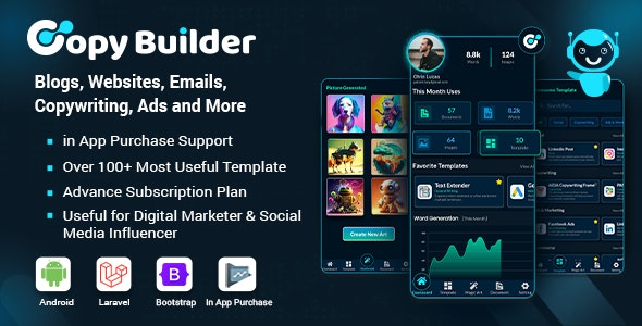 دانلود اپلیکیشن هوش مصنوعی اندروید Copy Builder