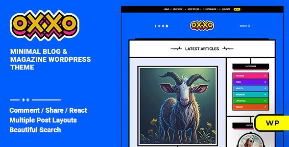 دانلود قالب مدرن مجله سرگرمی و وبلاگ وردپرس Oxxo