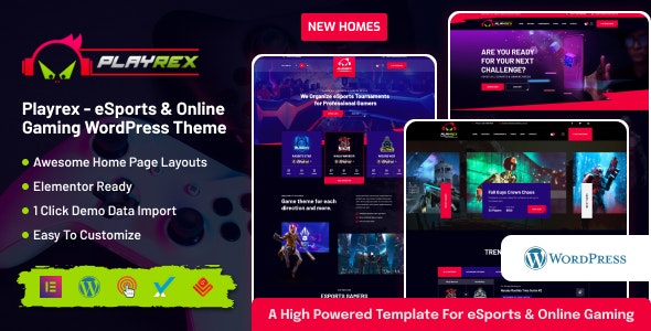 دانلود قالب گیمینگ وردپرس Playrex
