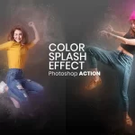 دانلود اکشن فتوشاپ Burn Spark Effect Photoshop Action دانلود اکشن فتوشاپ Color Splash Effect