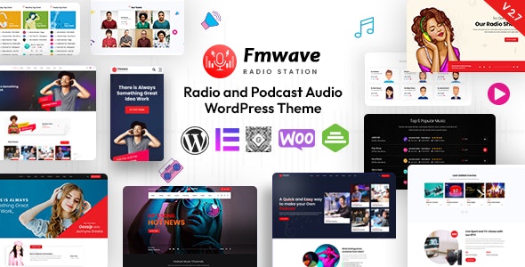 دانلود قالب ایستگاه رادیویی و پادکست وردپرس Fmwave