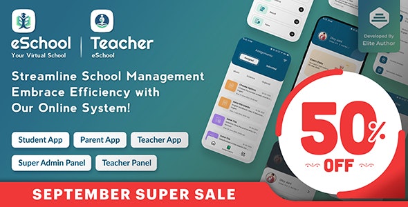 دانلود سورس اپلیکیشن فلاتر iOS و اندروید eSchool
