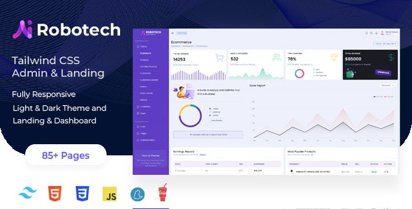 دانلود UI Kit و قالب Robotech