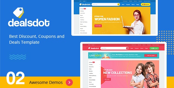 دانلود قالب سایت تخفیفات Dealsdot
