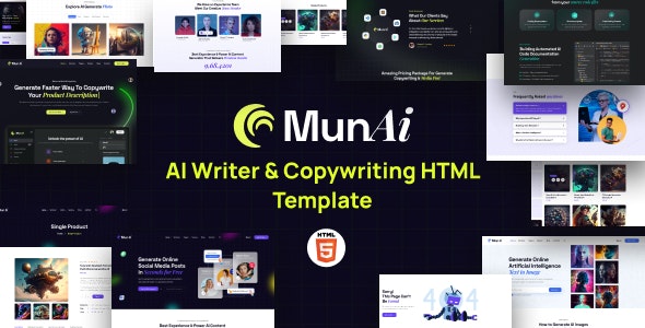 دانلود قالب سایت هوش مصنوعی MunAi