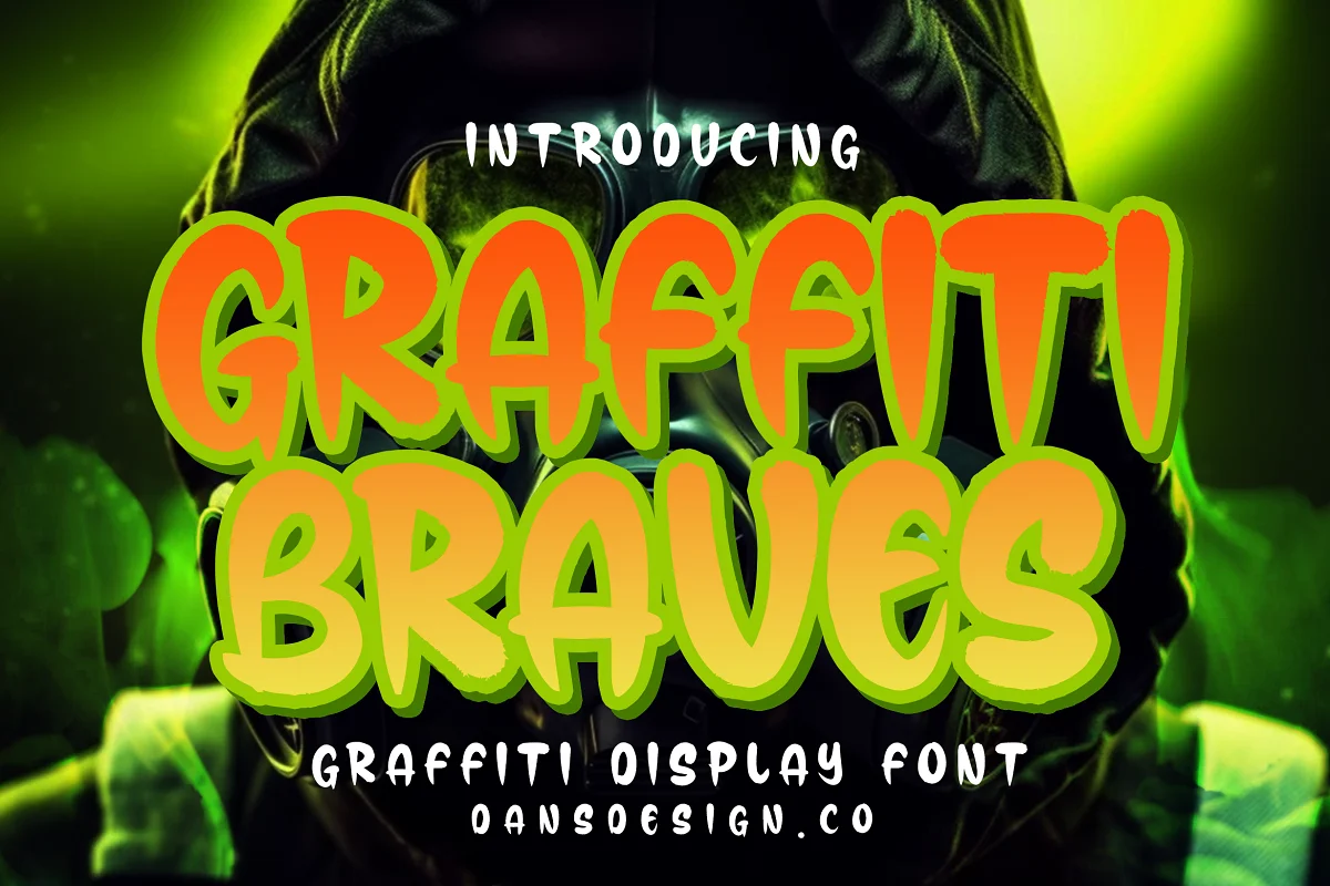 دانلود فونت GRAFFITI BRAVES MODERN DISPLAY