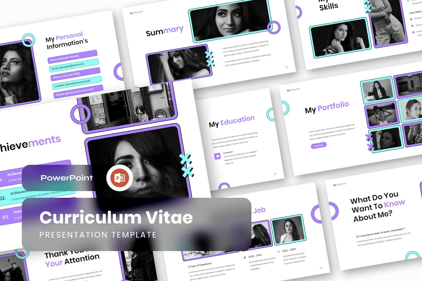 دانلود قالب پاورپوینت Curriculum Vitae