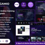 دانلود قالب سایت مدیریت و داشبورد لاراول Adminto دانلود قالب HTML گیمینگ Gamio