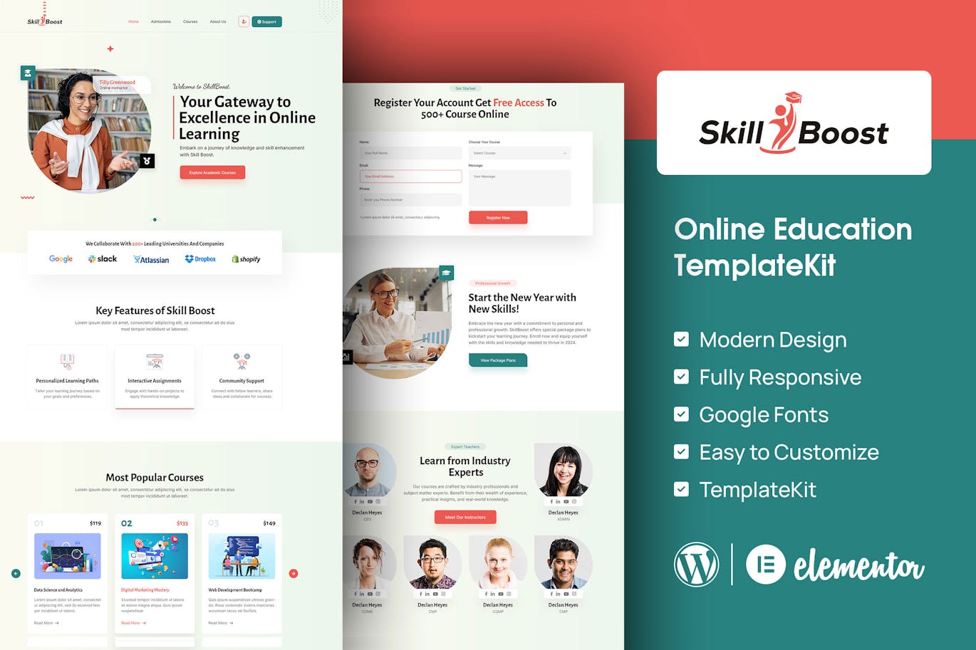 دانلود قالب وردپرس آموزشی Skill Boost