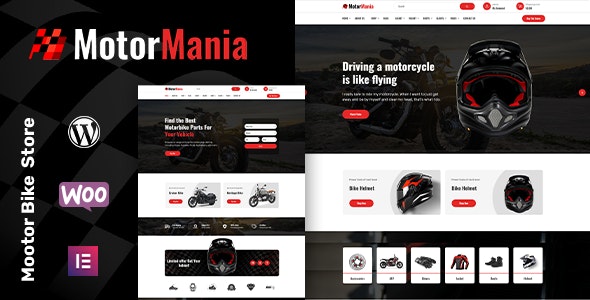 دانلود قالب موتور سیکلت و قطعات جانبی وردپرس MotorMania
