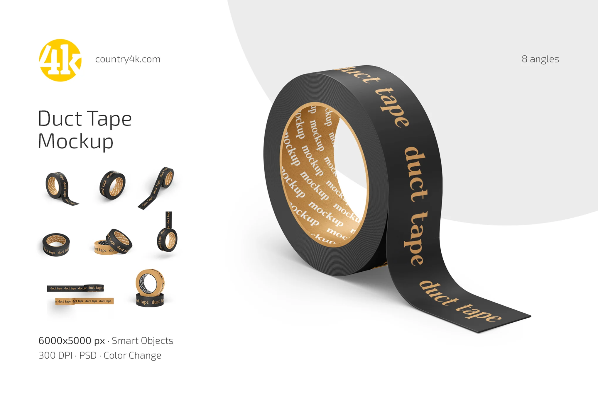 Duct Tape Mockup Set دانلود موکاپ لایه باز Duct Tape Mockup Set