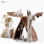 دانلود فایل سه بعدی Wooden Bathroom Tools