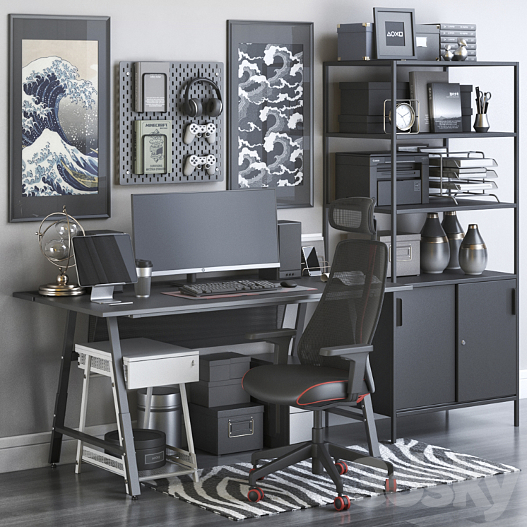 Workplace 139 دانلود فایل سه بعدی میز کار Workplace