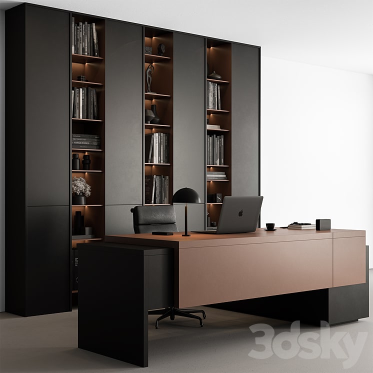 Boss Desk - Office Furniture 539-min دانلود فایل سه بعدی Boss Desk - Office Furniture 539