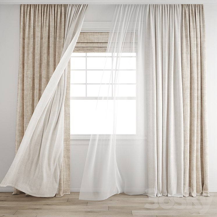 Curtain 640Wind blowing effect 16-min دانلود فایل سه بعدی Curtain 640/Wind blowing effect 16
