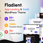 قالب صفحه فرود وردپرس Saasten + نسخه HTML قالب صفحه فرود معرفی اپلیکیشن وردپرس Fladient