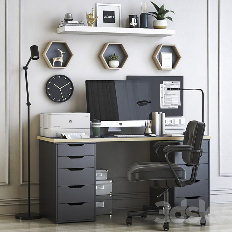 دانلود فایل سه بعدی IKEA office workplace 42