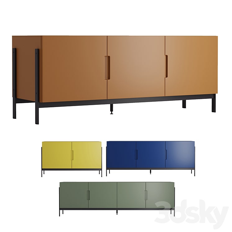 دانلود LOW RECTANGULAR FLOAT SIDEBOARD. Novamobili