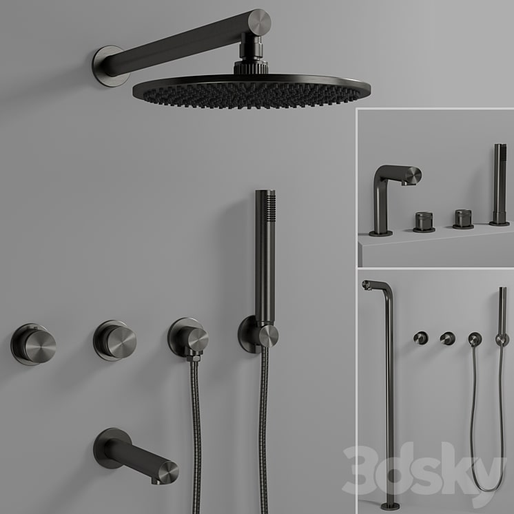 Lusso stone shower set-min دانلود فایل سه بعدی Lusso stone shower set