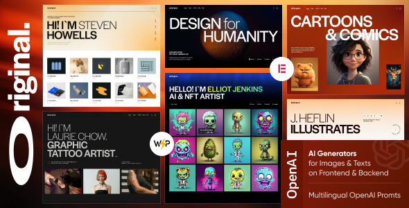 قالب وردپرس نمونه کار Illustrator و گرافیک Original