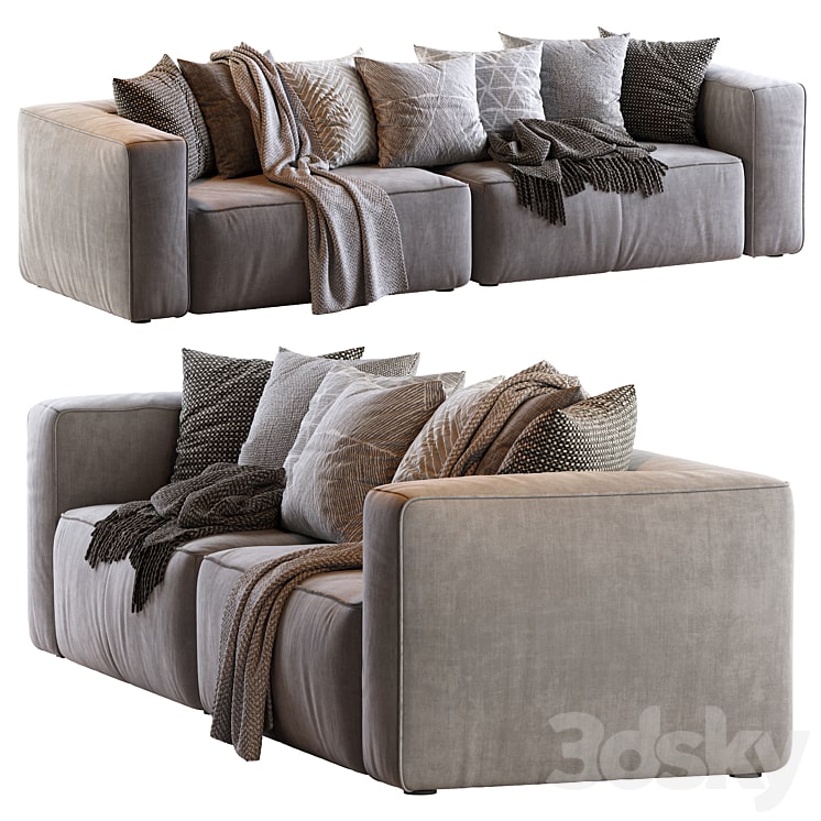 Мello Taos Brown Right Arm Corner Sectional-min فایل سه بعدی Мello Taos Brown Right Arm Corner Sectional