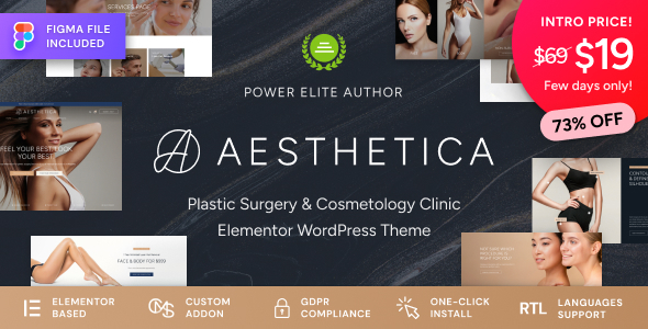 قالب کلینیک زیبایی و جراحی پلاستیک وردپرس Aesthetica
