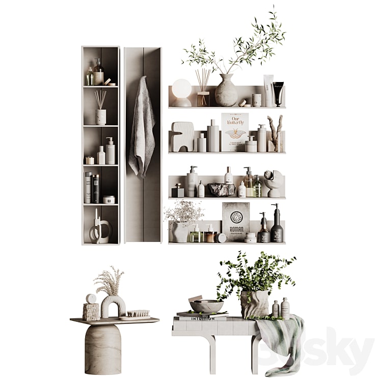 دانلود فایل سه بعدی Bathroom Accessories Set 04