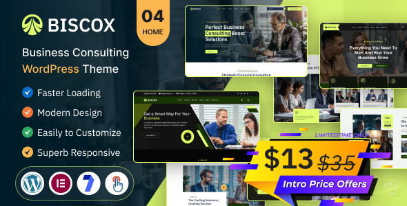 Biscox – Business Consulting WordPress Theme Multipurpose