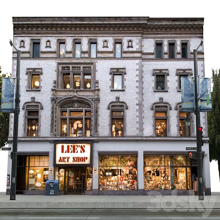 Facade for the background Vol: 6 Shop and street