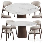 Porro Materic table Oleandro chair Dining set