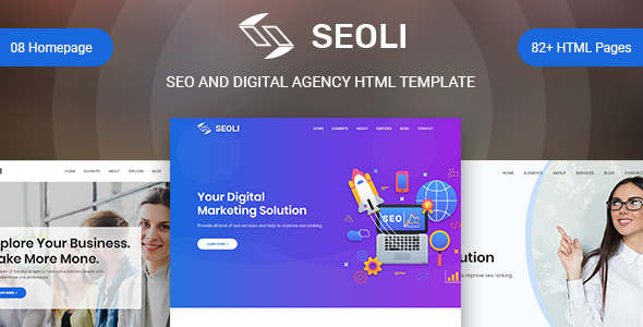 دانلود قالب سایت Seoli - SEO HTML Template