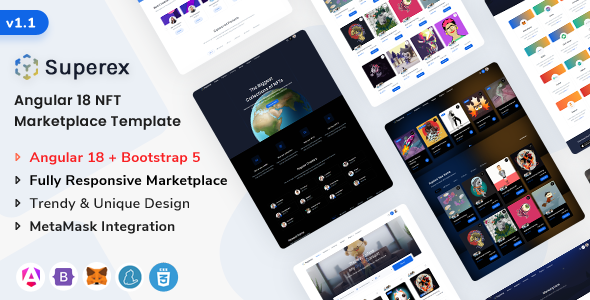 Superex - Angular 18 NFT Marketplace Tempate