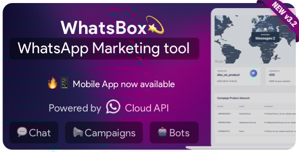 دانلود اسکریپت WhatsBox - مجموعه ابزارهای مارکتینگ واتساپ