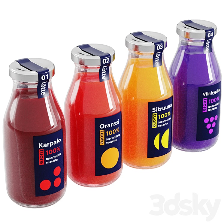 دانلود فایل سه بعدی juice lotte