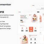 دانلود قالب کافه المنتور وردپرس Latey Noura - Healthy Food & Nutrition Coach Elementor Template Kit
