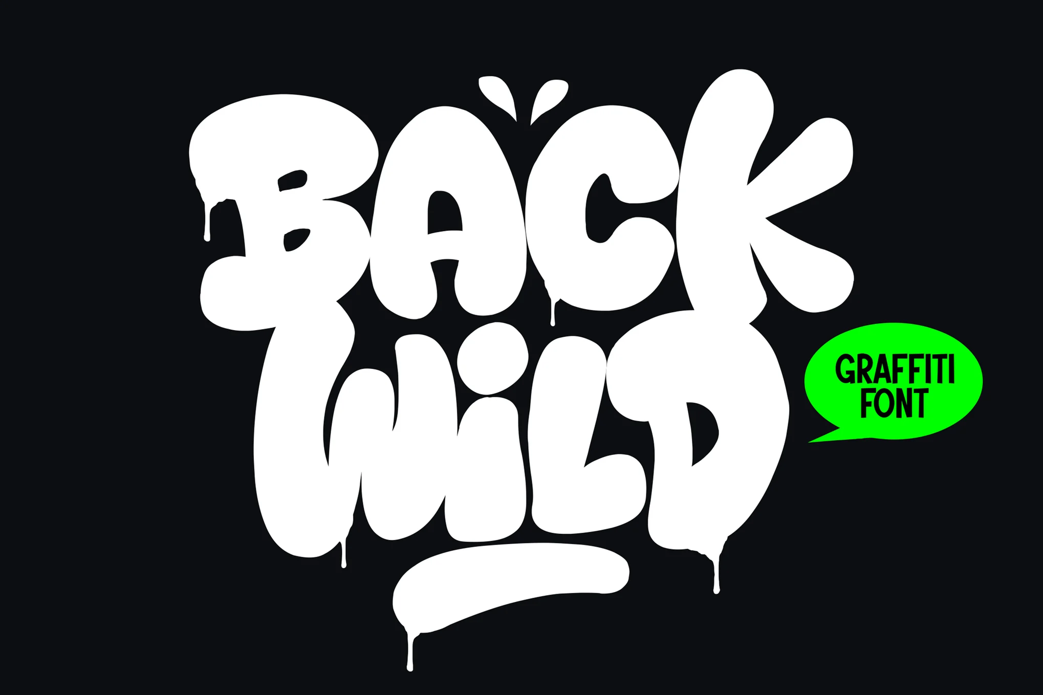 Back Wild - Fun Graffiti Font دانلود فونت Back Wild - Fun Graffiti Font