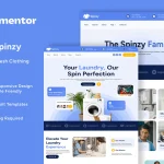 قالب کلید سازی المنتور وردپرس WorkaLock قالب خدمات خشکشویی المنتور وردپرس Spinzy