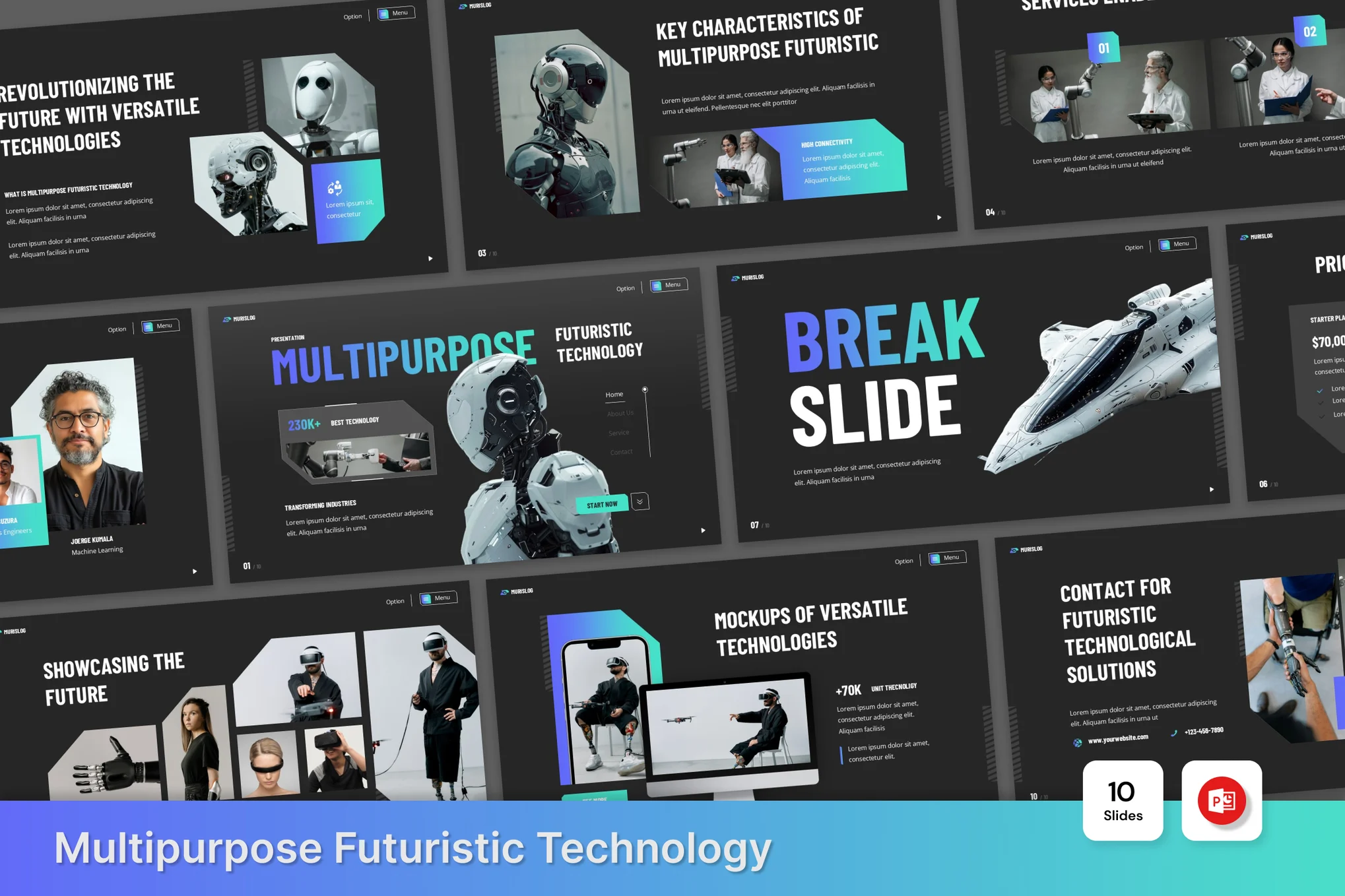 دانلود قالب پاورپوینت Multipurpose Futuristic Technology PowerPoint