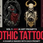 دانلود 403 پرامپت هوش مصنوعی Gothic Tattoos