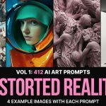 دانلود ۴۱۴ پرامپت هوش مصنوعی میدجورنی Floral Patterns دانلود 412 پرامپت هوش مصنوعی میدجورنی Distorted Reality