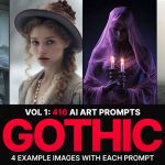 دانلود 416 پرامپت هوش مصنوعی میدجورنی Gothic