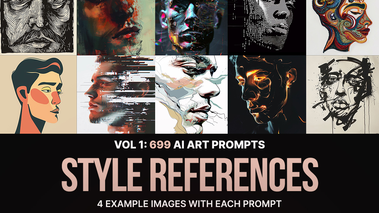 دانلود 699 پرامپت هوش مصنوعی Ai Art Prompts for Style References