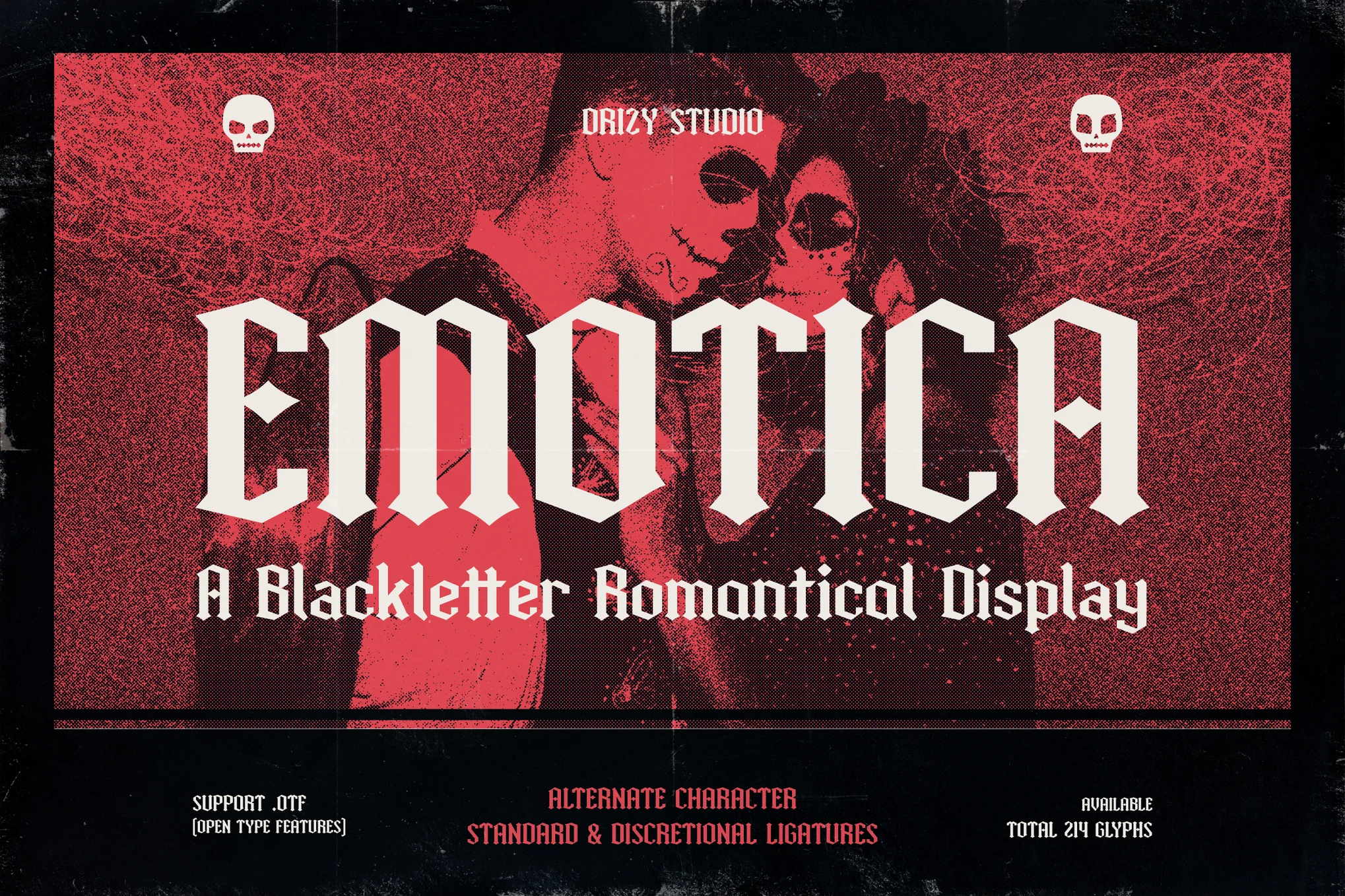 Emotica – Blackletter Romance Font دانلود فونت Emotica – Blackletter Romance Font