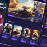 قالب فیگما Lognify – AI Search Engine Landing Page دانلود قالب فیگما Game Store Landing Page Template