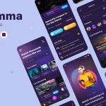 دانلود قالب خلاقانه وردپرس Aixor Agency دانلود رابط کاربری موبایل Gamma - Game UI App Concept