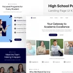 قالب فیگما Praipy – Profile Picture AI Generate Landing Page دانلود قالب فیگما Gradify - High School Portal Landing Page